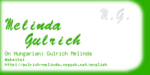 melinda gulrich business card